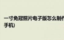 一寸免冠照片电子版怎么制作(一寸免冠照片电子版怎么制作手机)