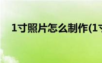 1寸照片怎么制作(1寸照片怎么制作打印)