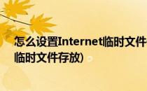 怎么设置Internet临时文件使用的磁盘空间(设置internet临时文件存放)