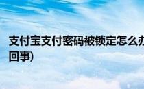 支付宝支付密码被锁定怎么办(支付宝的支付密码被锁定怎么回事)