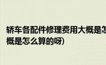 轿车各配件修理费用大概是怎么算的(轿车各配件修理费用大概是怎么算的呀)
