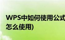 WPS中如何使用公式编辑器(wps公式编辑器怎么使用)