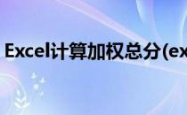 Excel计算加权总分(excel加权总分怎么计算)