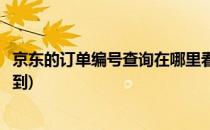 京东的订单编号查询在哪里看(京东的订单编号查询在哪里看到)