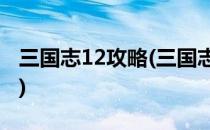 三国志12攻略(三国志12攻略特殊兵种哪里出)