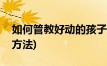 如何管教好动的孩子(如何管教好动的孩子的方法)