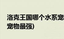 洛克王国哪个水系宠物最厉害(洛克王国哪个宠物最强)