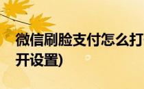 微信刷脸支付怎么打开(微信刷脸支付怎么打开设置)