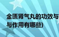 金匮肾气丸的功效与作用(金匮肾气丸的功效与作用有哪些)