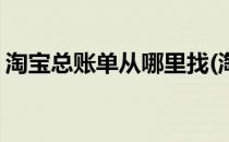 淘宝总账单从哪里找(淘宝总账单从哪里找啊)