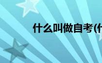 什么叫做自考(什么叫做自考生)
