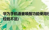 华为手机语音唤醒功能使用经验(华为手机语音唤醒功能使用经验不足)