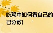 吃鸡中如何看自己的RANK分(吃鸡怎么看自己分数)