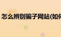 怎么辨别骗子网站(如何知道网站是真的假的)