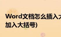 Word文档怎么插入大括号(word文档中怎样加入大括号)