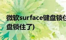 微软surface键盘锁住了(微软电脑surface键盘锁住了)