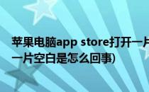 苹果电脑app store打开一片空白(苹果电脑app store打开一片空白是怎么回事)