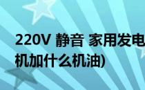 220V 静音 家用发电机机油怎么加(家用发电机加什么机油)