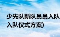 少先队新队员员入队仪式流程(少先队新队员入队仪式方案)