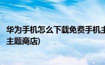 华为手机怎么下载免费手机主题(华为手机怎么下载免费手机主题商店)