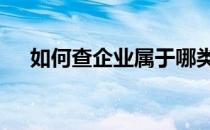 如何查企业属于哪类 如何查询企业类别