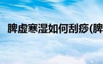 脾虚寒湿如何刮痧(脾虚寒湿如何刮痧治疗)