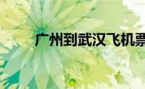 广州到武汉飞机票价格 广州到武汉