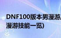 DNF100版本男漫游/掠天之翼技能加点(dnf漫游技能一览)