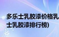 多乐士乳胶漆价格乳胶漆排名如何选购(多乐士乳胶漆排行榜)