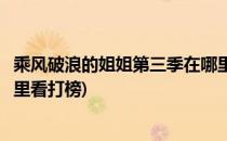 乘风破浪的姐姐第三季在哪里看(乘风破浪的姐姐第三季在哪里看打榜)