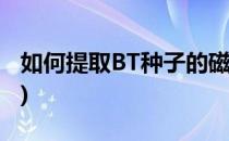 如何提取BT种子的磁力链接(bt种子怎么提取)