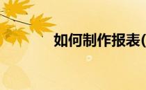 如何制作报表(报表制作流程)