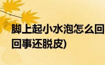 脚上起小水泡怎么回事(脚上起小水泡是怎么回事还脱皮)