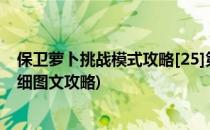 保卫萝卜挑战模式攻略[25]第25关(保卫萝卜挑战第25关详细图文攻略)