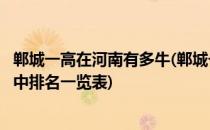 郸城一高在河南有多牛(郸城一高在河南有多牛?2020河南高中排名一览表)