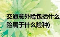 交通意外险包括什么包含哪些范围(交通意外险属于什么险种)