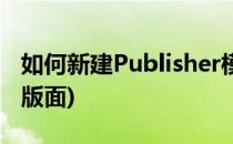 如何新建Publisher模板(publisher如何设置版面)