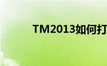 TM2013如何打开独立聊天窗口