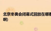 北京冬奥会闭幕式回放在哪看(北京冬奥会闭幕式回放在哪看啊)