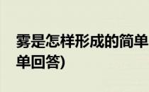 雾是怎样形成的简单回答(雾是怎么形成的简单回答)