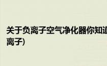关于负离子空气净化器你知道多少(空气净化器用净化还是负离子)