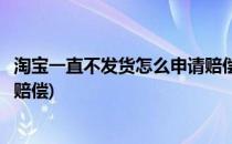 淘宝一直不发货怎么申请赔偿(淘宝一直不发货怎么申请赔偿赔偿)