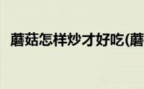 蘑菇怎样炒才好吃(蘑菇怎样炒才好吃视频)