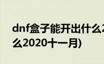 dnf盒子能开出什么2022(dnf盒子能开出什么2020十一月)