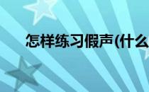 怎样练习假声(什么是假声怎么练假声)