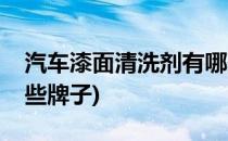 汽车漆面清洗剂有哪些(汽车漆面清洗剂有哪些牌子)