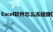 Excel软件怎么冻结窗口(Excel如何冻结窗口)