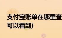 支付宝账单在哪里查(支付宝账单在哪里查询可以看到)