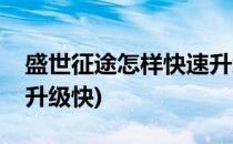 盛世征途怎样快速升级等攻略(征途新手怎么升级快)