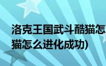 洛克王国武斗酷猫怎么进化(洛克王国武斗酷猫怎么进化成功)